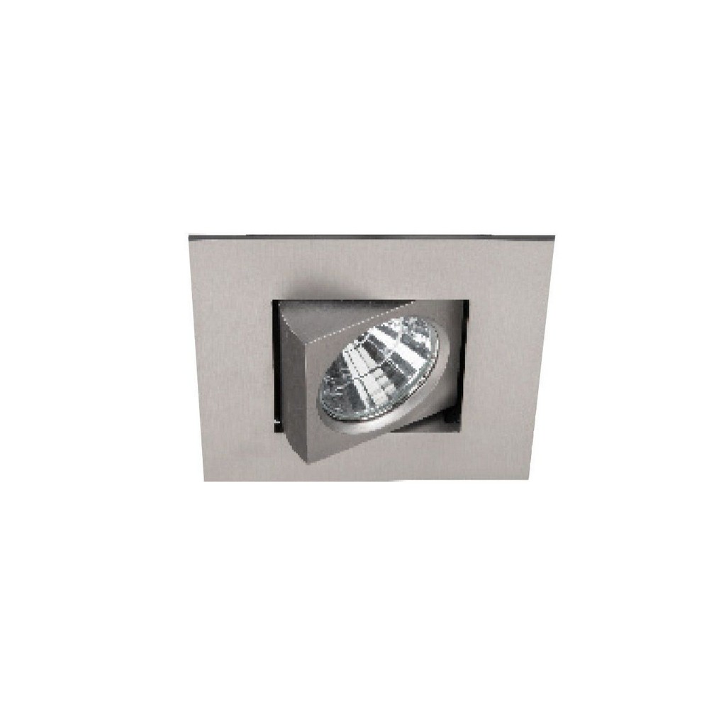 WAC Lighting-R2BSA-F930-BN-Oculux-9W 45 degree 3000K 1 90CRI LED Square Adjustable Trim with in Functional Style-5.88 Inches Wide by 3.96 Inches High   Brushed Nickel Finish with Frosted Glass
