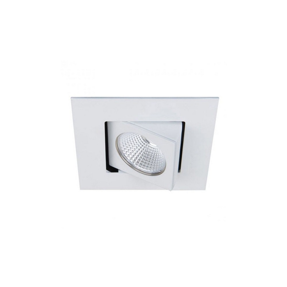 WAC Lighting-R2BSA-F930-WT-Oculux-9W 45 degree 3000K 1 90CRI LED Square Adjustable Trim with in Functional Style-5.88 Inches Wide by 3.96 Inches High   White Finish with Frosted Glass