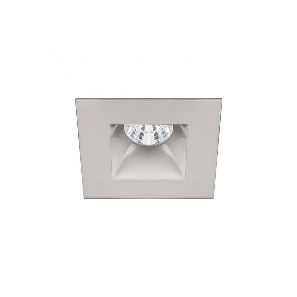 WAC Lighting-R2BSD-F927-BN-Oculux-9W 45 degree 2700K 90CRI LED Square Open Reflector Trim with in Functional Style-5.88 Inches Wide by 3.96 Inches High   Brushed Nickel Finish with Frosted Glass