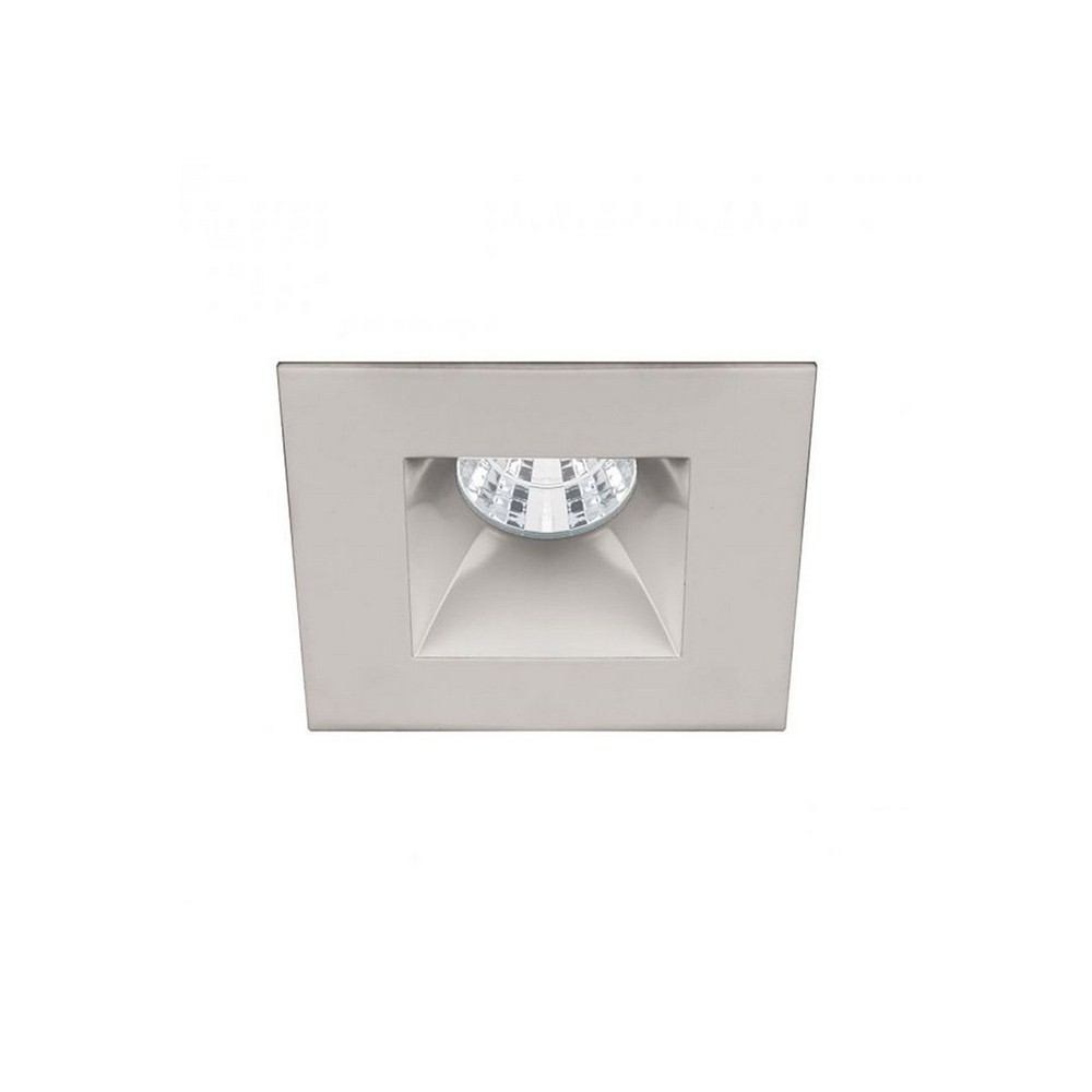 WAC Lighting-R2BSD-F930-BN-Oculux-9W 45 degree 3000K 90CRI LED Square Open Reflector Trim with in Functional Style-5.88 Inches Wide by 3.96 Inches High   Brushed Nickel Finish with Frosted Glass