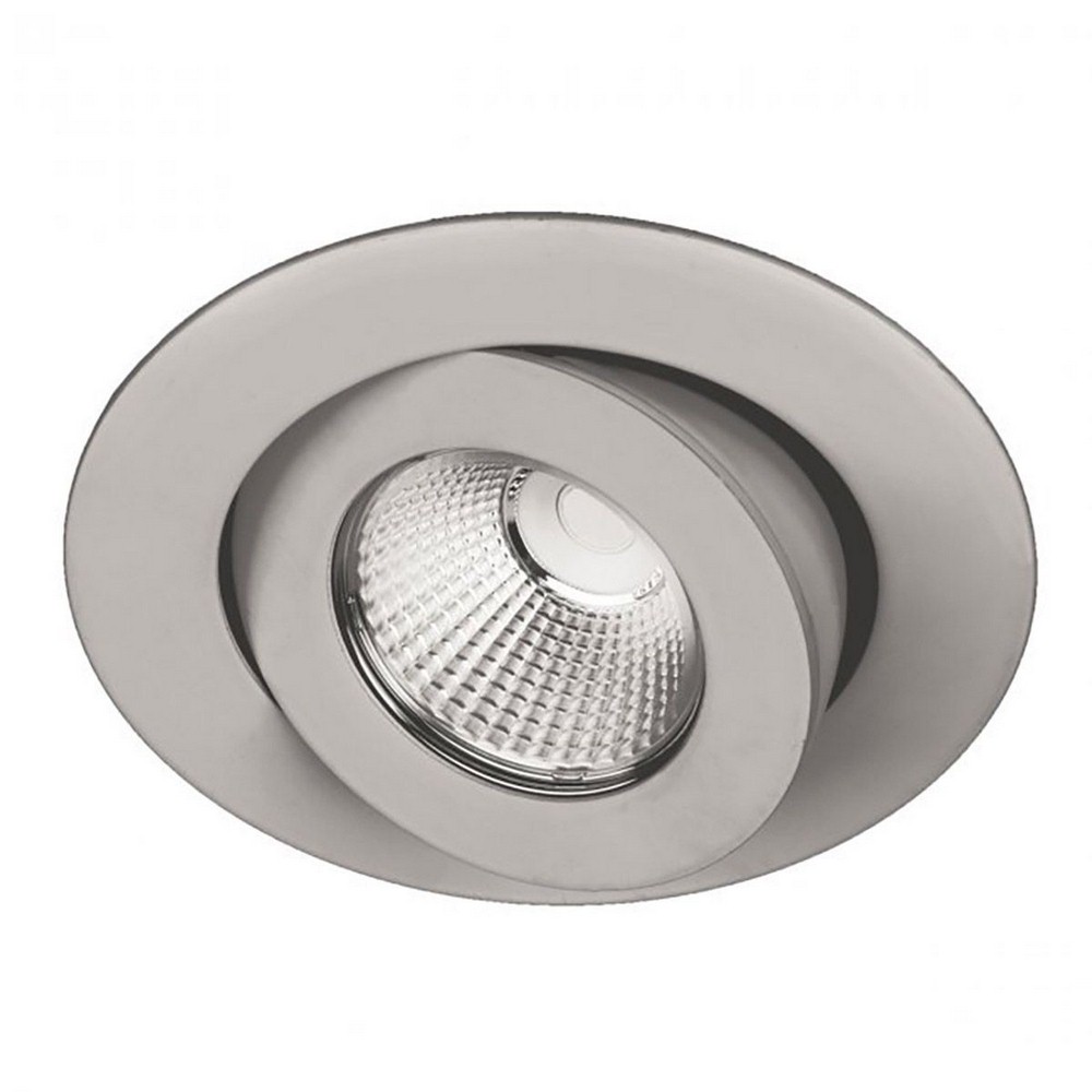 WAC Lighting-R3BRA-F927-BN-Oculux-11W 50 degree 90CRI 1 LED Round Adjustable Trim in Contemporary Style-4.75 Inches Wide by 4 Inches High 2700 Brushed Nickel White Finish with Frosted Glass