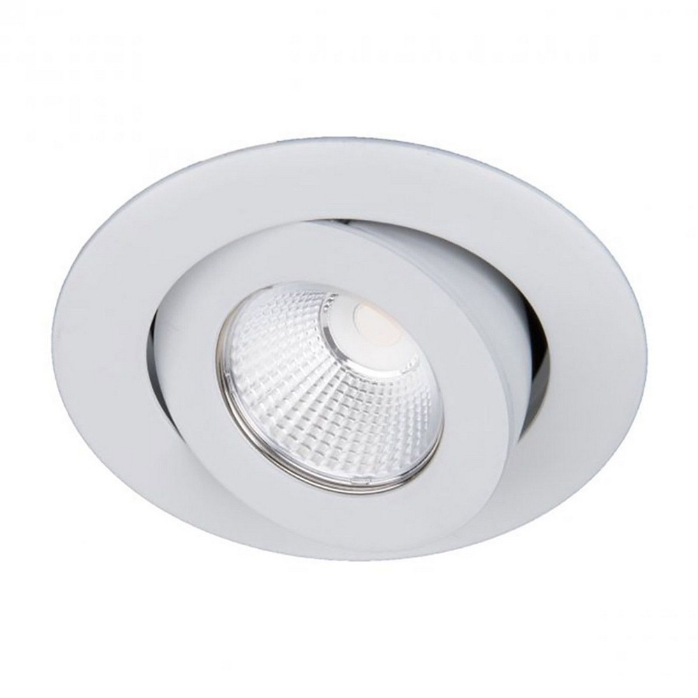 WAC Lighting-R3BRA-F927-WT-Oculux-11W 50 degree 90CRI 1 LED Round Adjustable Trim in Contemporary Style-4.75 Inches Wide by 4 Inches High 2700 White White Finish with Frosted Glass