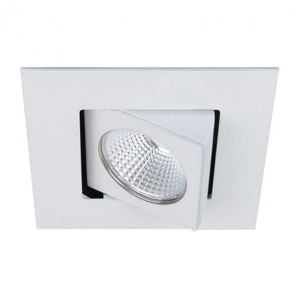 WAC Lighting-R3BSA-F930-WT-Oculux-11W 50 degree 90CRI 1 LED Square Adjustable Trim in Contemporary Style-4.75 Inches Wide by 4 Inches High 3000 White White Finish with Frosted Glass