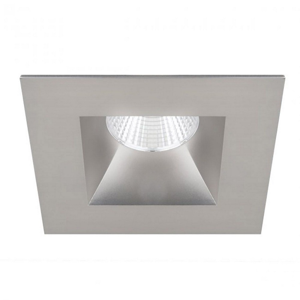 WAC Lighting-R3BSD-F927-BN-Oculux-11W 50 degree 90CRI 1 LED Square Open Reflector Trim in Contemporary Style-4.75 Inches Wide by 4 Inches High 2700 Brushed Nickel White Finish with Frosted Glass