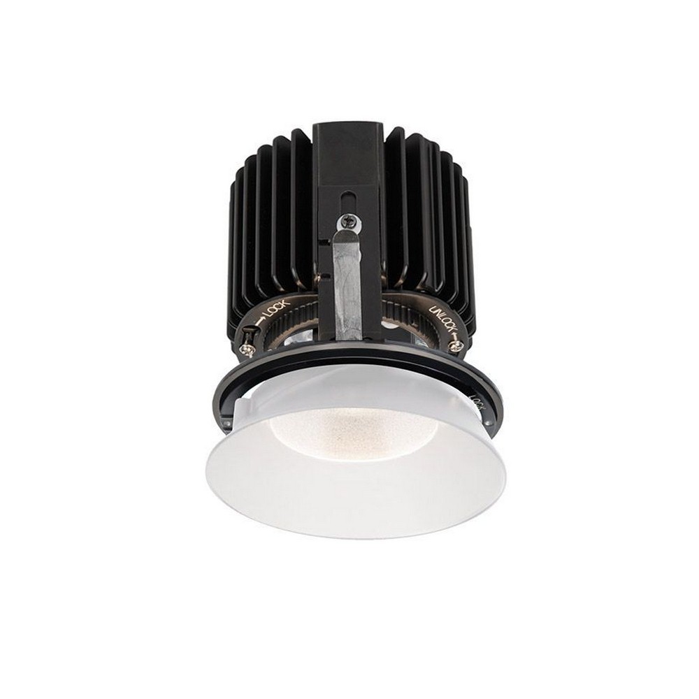 WAC Lighting-R4RD1L-F827-WT-Volta-36W 45 degree 85CRI 1 LED Round Shallow Regressed Invisible Trim with in Contemporary Style-5.75 Inches Wide by 5.63 Inches High 2700 80 White Finish with Textured Gl