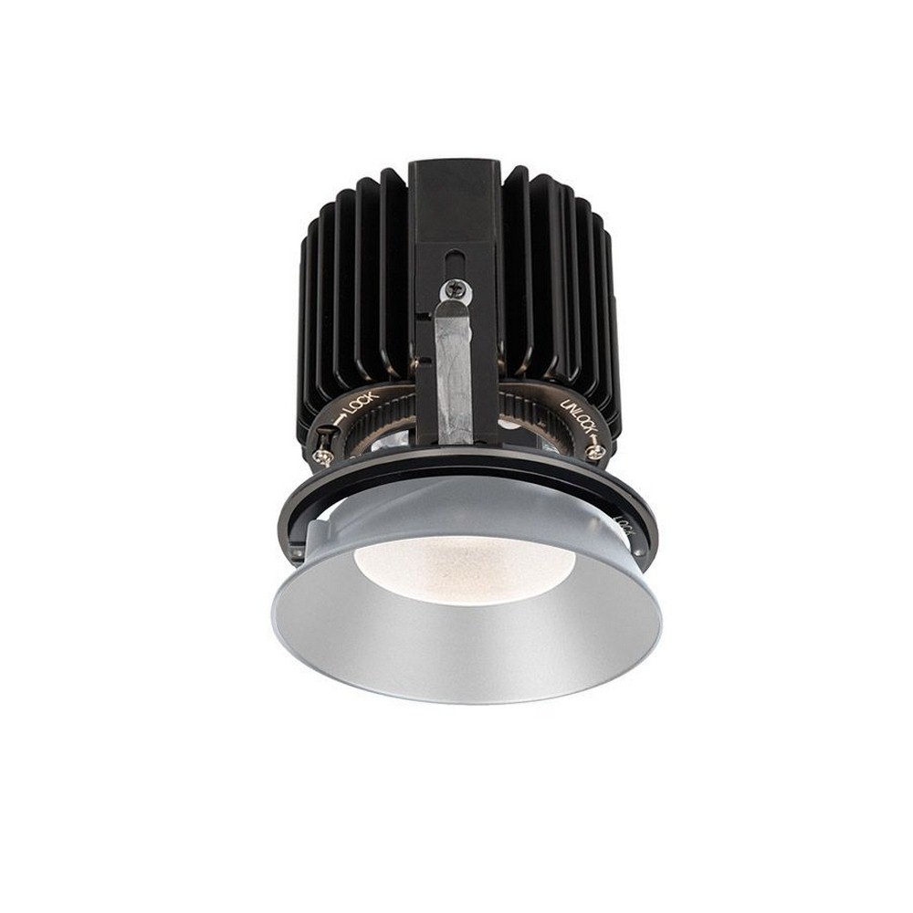 WAC Lighting-R4RD1L-F830-HZ-Volta-36W 45 degree 85CRI 1 LED Round Shallow Regressed Invisible Trim with in Contemporary Style-5.75 Inches Wide by 5.63 Inches High 3000 80 White Finish with Textured Gl