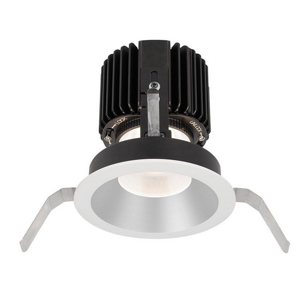 WAC Lighting-R4RD1T-F830-HZWT-Volta-36W 45 degree 85CRI 1 LED Round Shallow Regressed Trim in Contemporary Style-5.75 Inches Wide by 5.63 Inches High 3000 80 White Finish with Textured Glass