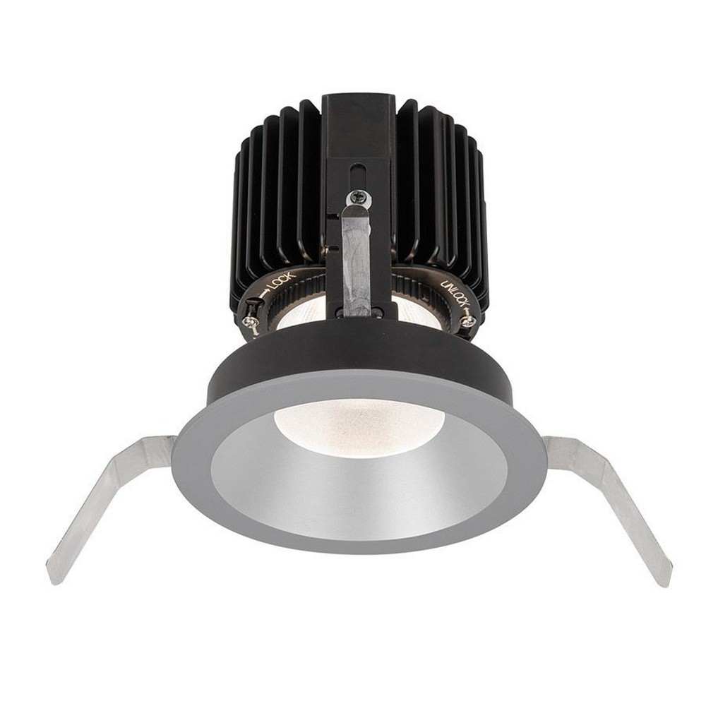 WAC Lighting-R4RD1T-F830-HZ-Volta-36W 45 degree 85CRI 1 LED Round Shallow Regressed Trim in Contemporary Style-5.75 Inches Wide by 5.63 Inches High 3000 80 White Finish with Textured Glass