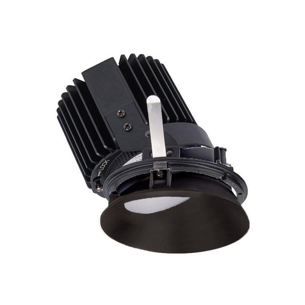 WAC Lighting-R4RWT-A827-BKWT-Volta-36W Asym 85CRI 1 LED Round Wall Wash Trim with in Contemporary Style-5.75 Inches Wide by 5.88 Inches High 2700 80 White Finish with Textured Glass - 2804975 - Lighting Collection: Volta, Material: Aluminum, Width/Diame sku 2804975