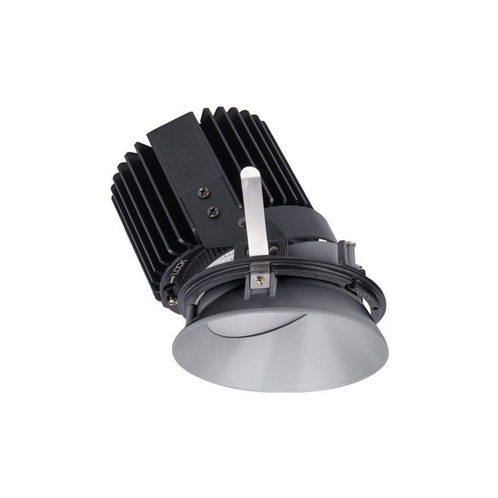 WAC Lighting-R4RWT-A830-HZWT-Volta-36W Asym 85CRI 1 LED Round Wall Wash Trim with in Contemporary Style-5.75 Inches Wide by 5.88 Inches High 3000 80 White Finish with Textured Glass - 2804966 - Lighting Collection: Volta, Material: Aluminum, Width/Diame sku 2804966