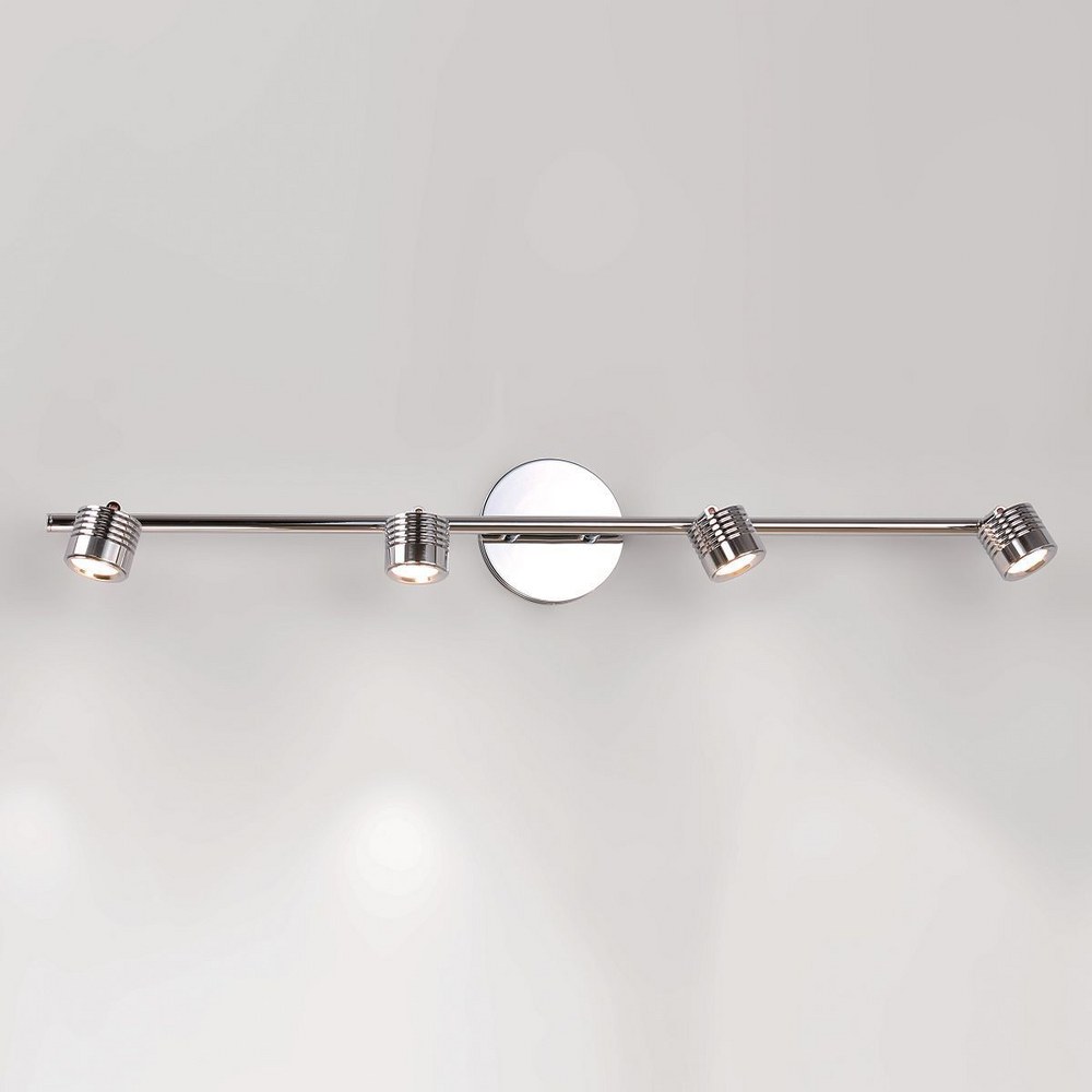 WAC Lighting-TK-49534-CH-Vector-33W 4 LED Fixed Rail Kit-34 Inches Wide by 5.75 Inches High Chrome  Chrome Finish