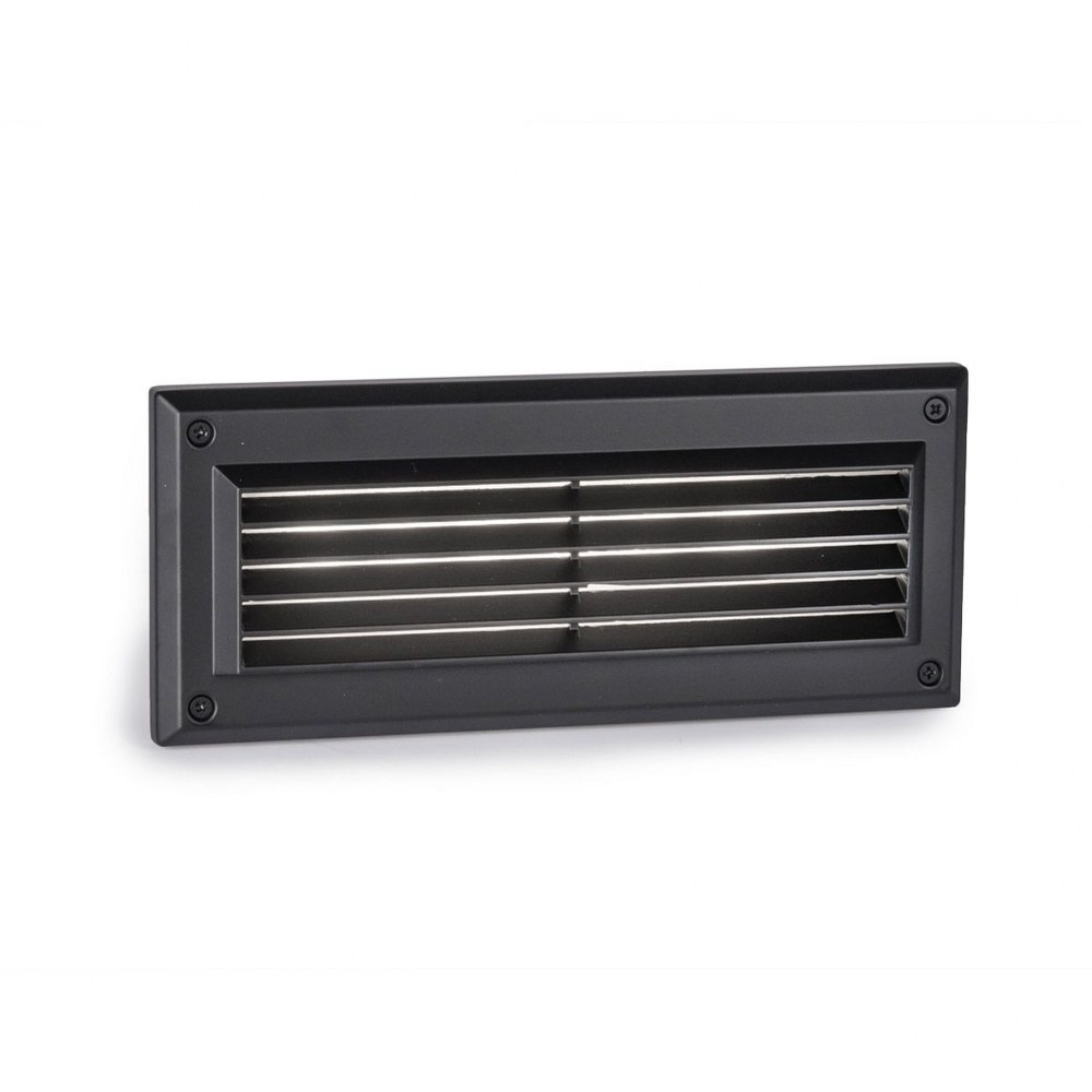 WAC Lighting-WL-5205-30-aBK-Endurance-5.5W 1 LED Louvered Brick Light in Contemporary Style-4.5 Inches Wide by 9.5 Inches High 3000K  Black Finish with Clear Glass