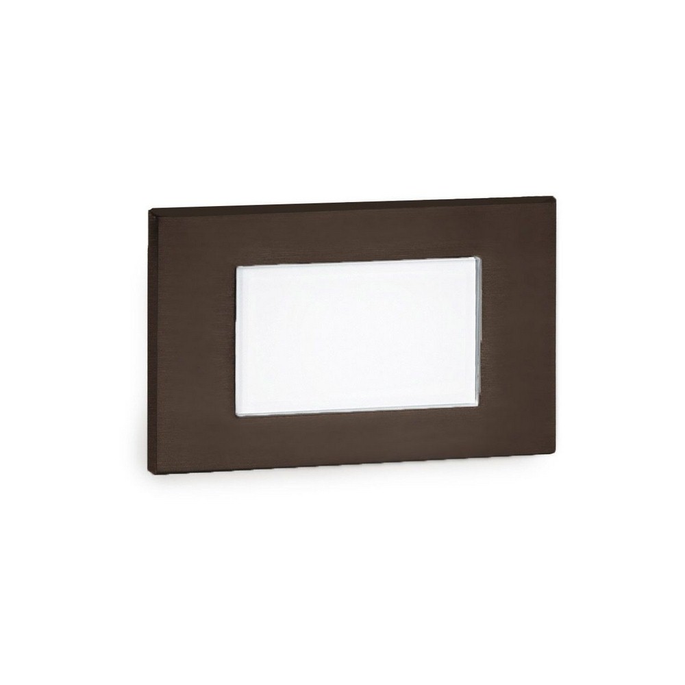 WAC Lighting-WL-LED130F-AM-BZ-277V 3.5W 1 LED Diffused Step/Wall Light in Contemporary Style-5 Inches Wide by 3.13 Inches High   Bronze Finish with Amber Glass