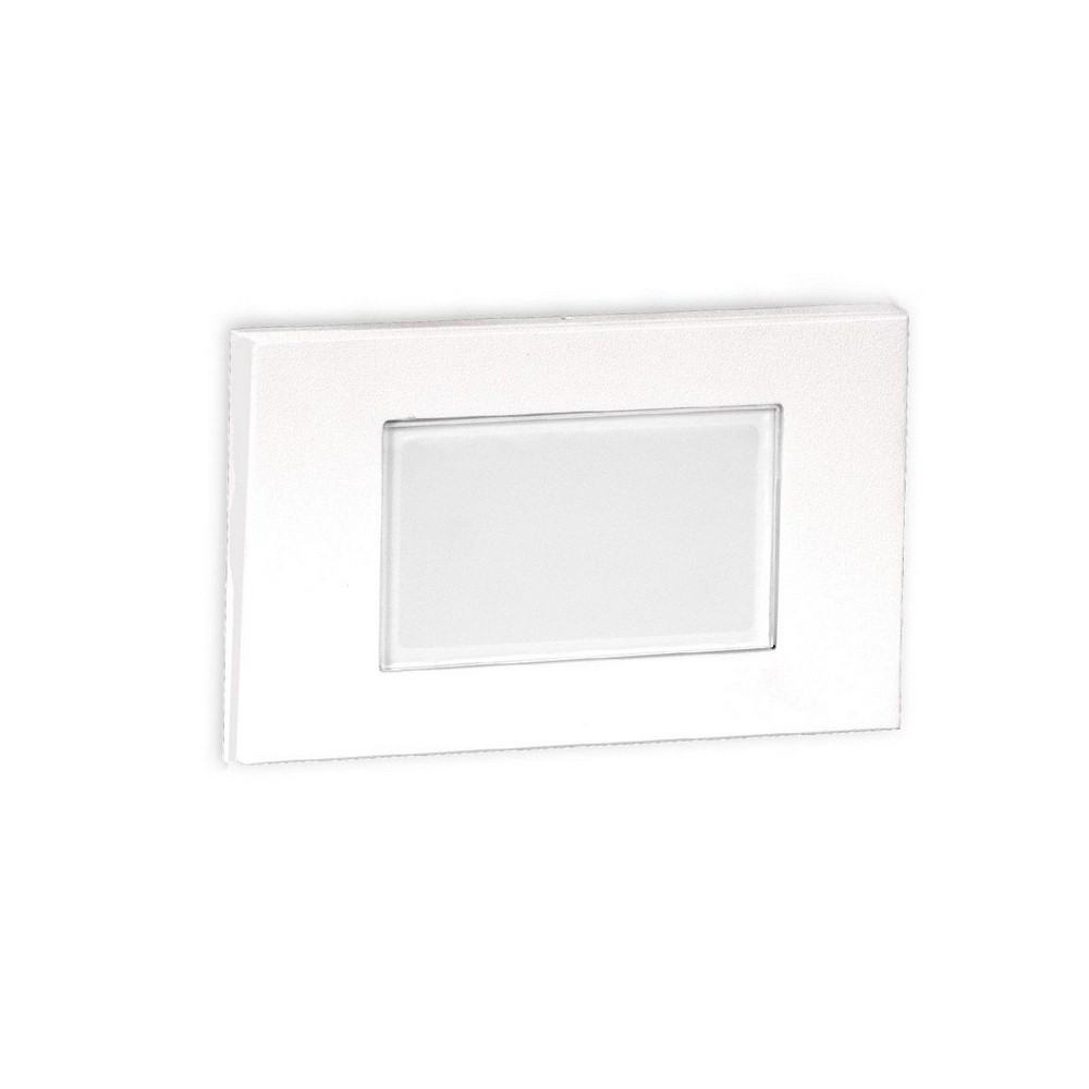 WAC Lighting-WL-LED130F-C-WT-277V 3.5W 1 LED Diffused Step/Wall Light in Contemporary Style-5 Inches Wide by 3.13 Inches High   White Finish with Frosted Glass