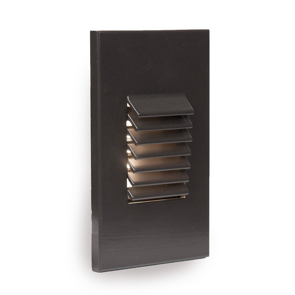 WAC Lighting-WL-LED220F-AM-BZ-277V 3.5W 1 LED Vertical Louvered Step/Wall Light in Contemporary Style-3.13 Inches Wide by 5 Inches High   Bronze Finish with Amber Glass