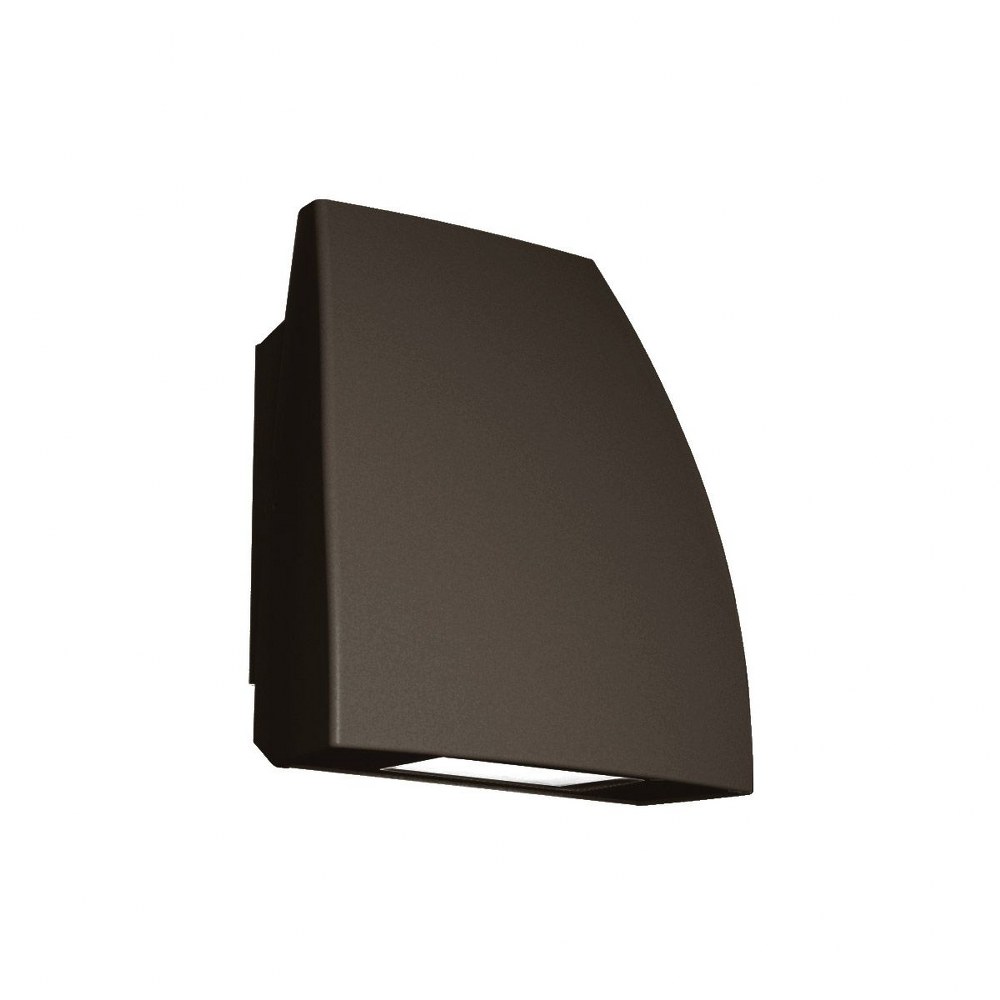 WAC Lighting-WP-LED119-30-aBZ-Endurance Fin-19W 1 LED Wall Pack in Contemporary Style-6.88 Inches Wide by 4 Inches High Bronze 3000 Bronze Finish with White Glass