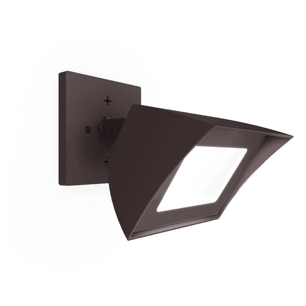 WAC Lighting-WP-LED335-30-aBZ-Endurance-35W 1 LED Flood Light in Contemporary Style-6 Inches Wide by 4.88 Inches High Bronze 3000 Black Finish with White Glass