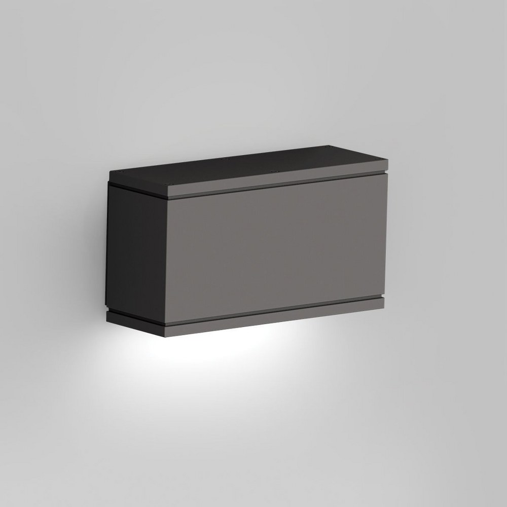 WAC Lighting-WS-W2509-BK-Rubix-16W 1 LED Outdoor Wall Sconce-10 Inches Wide by 5.38 Inches High Black  White Finish with White Glass