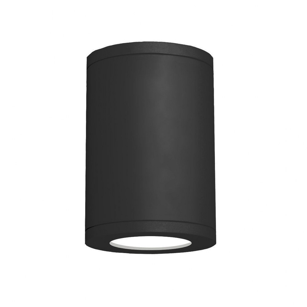 WAC Lighting-DS-CD05-F27-BK-Tube Architectural-24W 90 CRI 1 LED Flood Flush Mount-4.92 Inches Wide by 7.17 Inches High 2700 Black White Finish