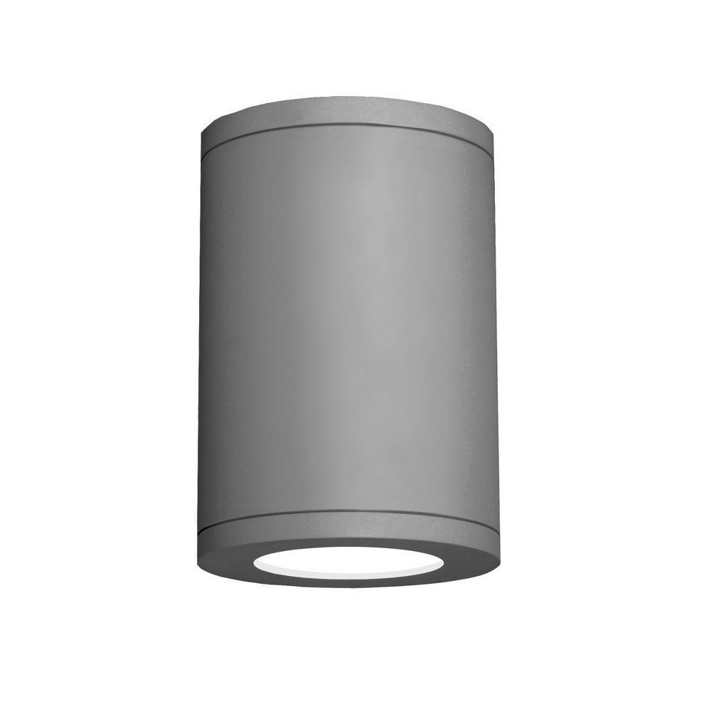 WAC Lighting-DS-CD05-F27-GH-Tube Architectural-24W 90 CRI 1 LED Flood Flush Mount-4.92 Inches Wide by 7.17 Inches High 2700 Graphite White Finish