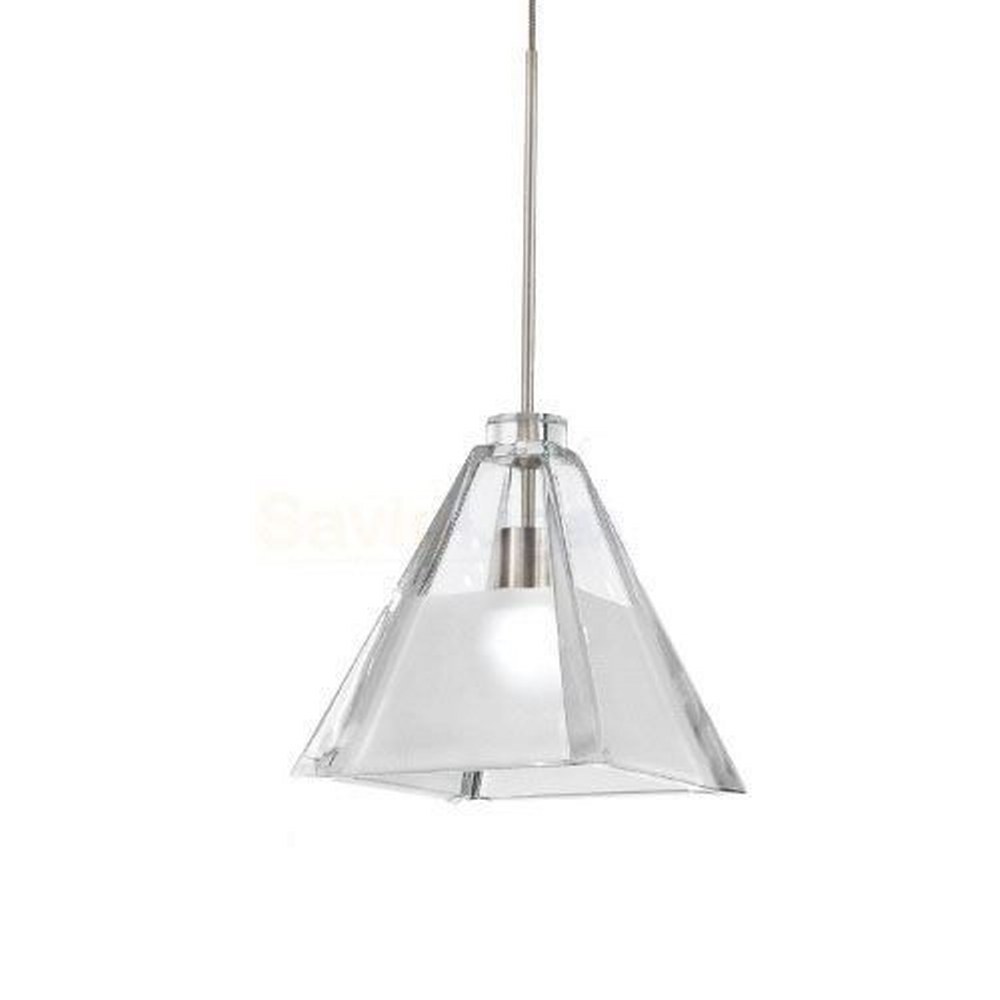 WAC Lighting-G915-CF-Tikal-Pyramid Glass Shade-5.25 Inches Wide by 6 Inches High   Clear/Frosted Finish