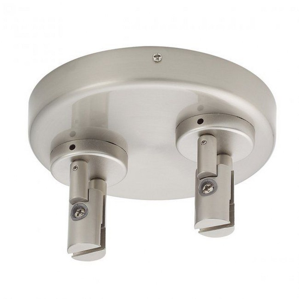 WAC Lighting-LM-DCPC-BN-Solorail-Dual Power Feed-5.13 Inches Wide by 3 Inches High   Brushed Nickel Finish