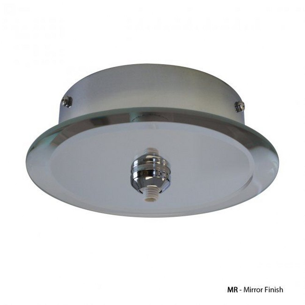 WAC Lighting-QMP-G1RN-MR-Accessory-Round Canopy with Integral Transformer-6 Inches Wide by 2.25 Inches High   Mirror Finish