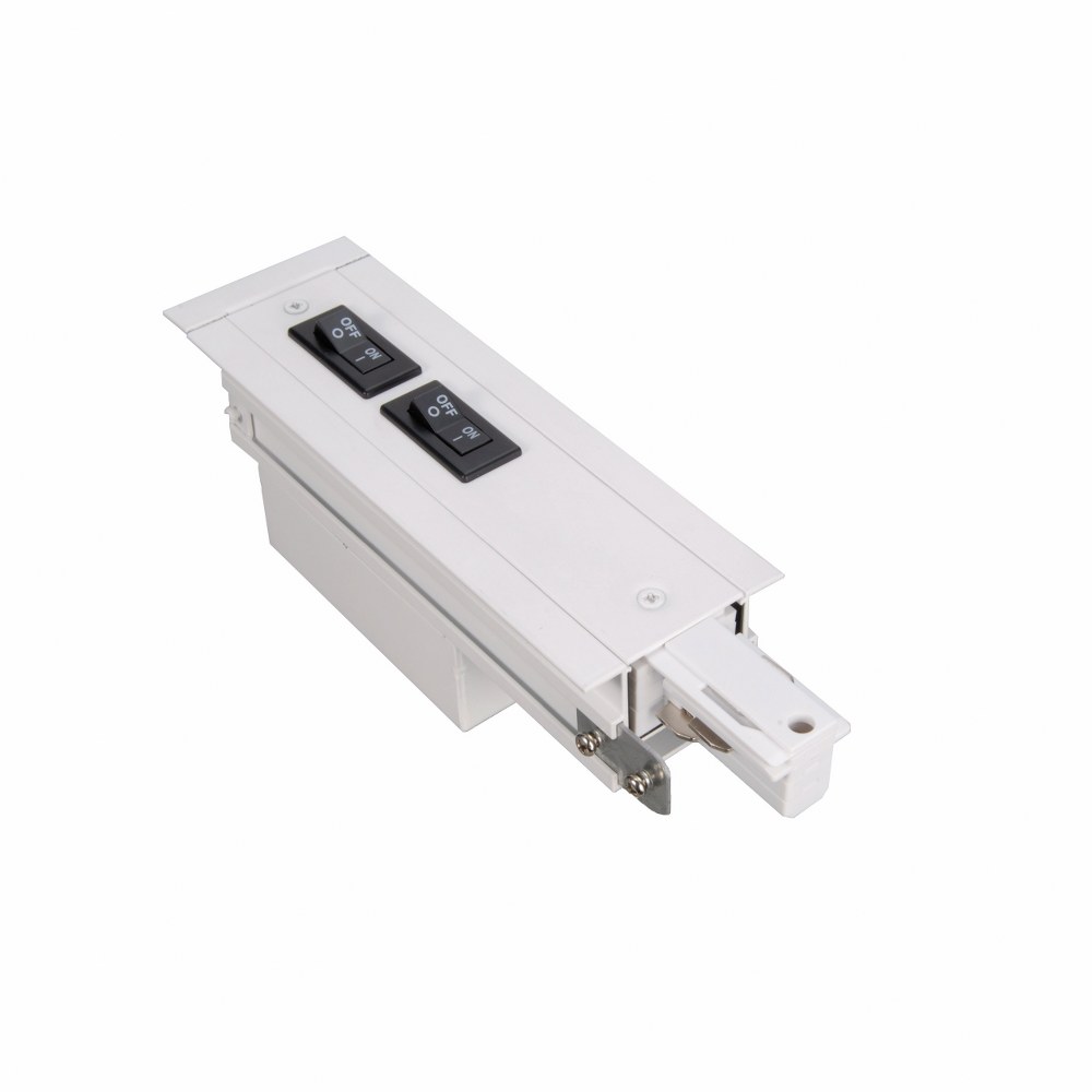 WAC Lighting-WHEDL-RT-10A-WT-Accessory - 277V 10-Amp W-Recessed Track Flangend Live End Right Current Limiter White  White Finish