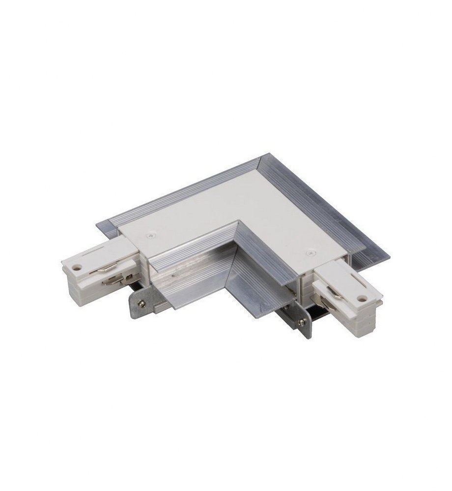 WAC Lighting-WHRLC-RT-PT-Accessory-W Track Right Flangled Recessed L Connecter-6.31 Inches Wide Platinum  White Finish