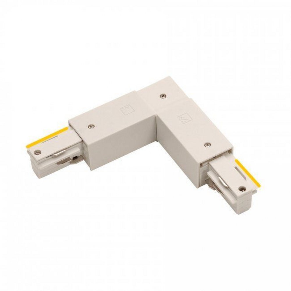 WAC Lighting-WHRLC-RT-WT-Accessory-W Track Right Flangled Recessed L Connecter-6.31 Inches Wide White  White Finish