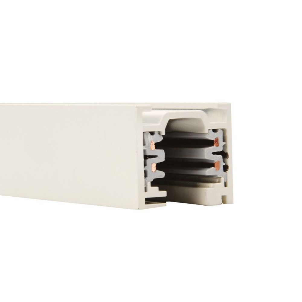 WAC Lighting-WHT4-WT-Accessory-277V W Track 2-Circuit Track-1.38 Inches Wide by 1.31 Inches High White  White Finish