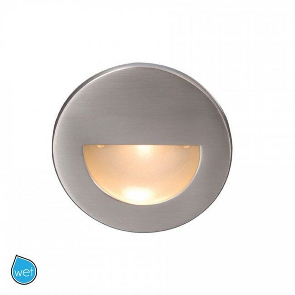 WAC Lighting-WL-LED300-C-BN-LEDme-2.9W 1 LED Circular Scoop Step Light-3.5 Inches Wide by 3.25 Inches High Brushed Nickel  White Finish