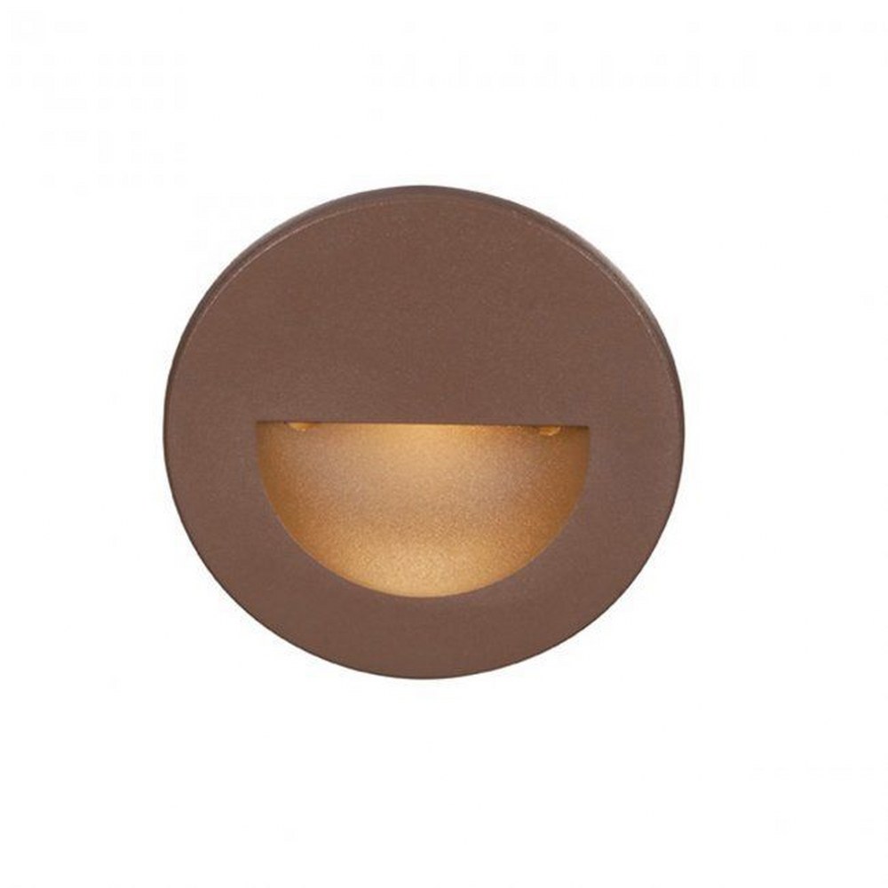 WAC Lighting-WL-LED300-C-BZ-LEDme-2.9W 1 LED Circular Scoop Step Light-3.5 Inches Wide by 3.25 Inches High Bronze  White Finish