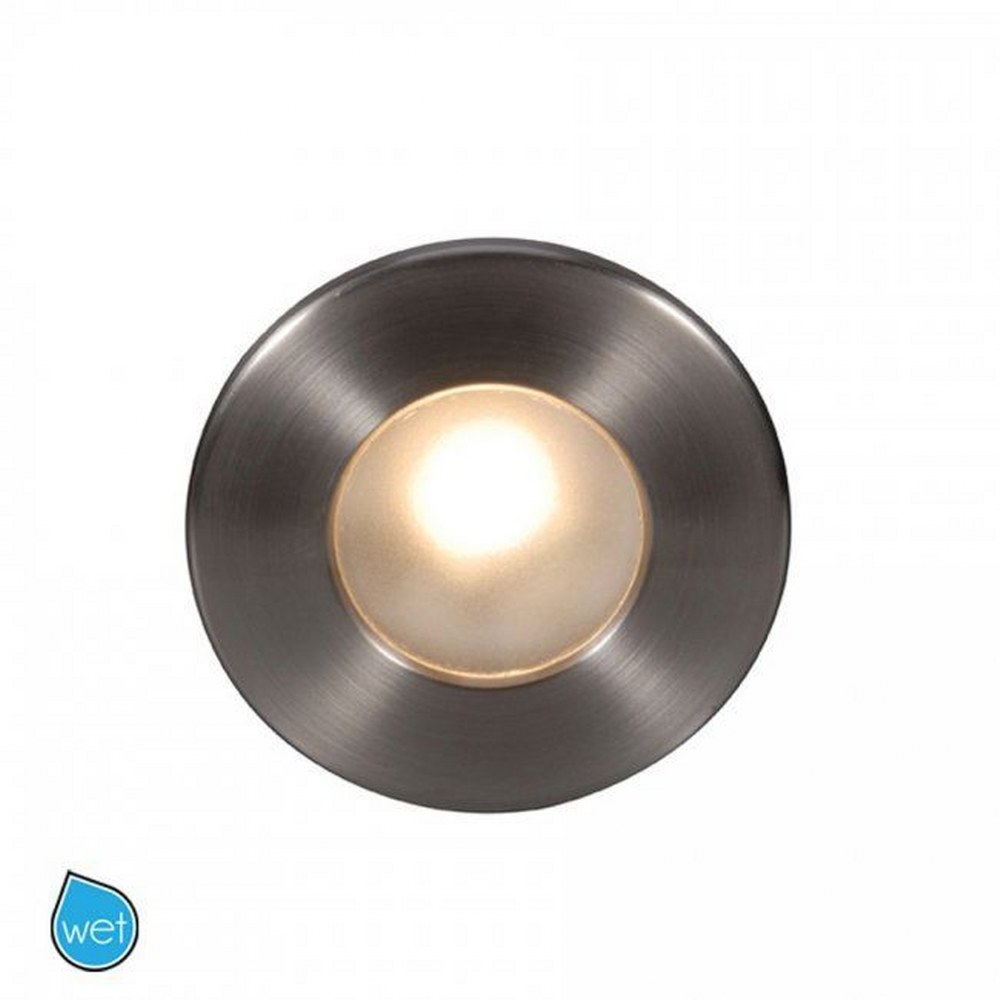 WAC Lighting-WL-LED310-C-BN-LEDme-2.9W 1 LED Circular Face Step Light-3.5 Inches Wide by 3.25 Inches High Brushed Nickel  White Finish