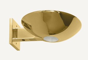 WPT Design-Caspio-Sconce-BR-Caspio - One Light Wall Sconce Polished Brass  Polished Chrome Finish