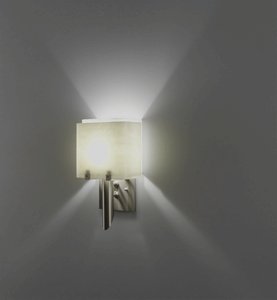 WPT Design-Dessy1/6-D-SN/WH-Dessy 1/6 - One Light Wall Sconce  Front Snow/Back White Stainless Steel Finish