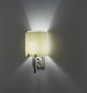 WPT Design-Dessy1/8-D-SN/SN-Dessy 1/8 - One Light Wall Sconce  Front Snow/Back Snow Stainless Steel Finish