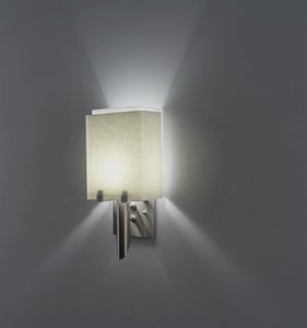 WPT Design-Dessy1/8-D-SN/WH-Dessy 1/8 - One Light Wall Sconce  Front Snow/Back White Stainless Steel Finish