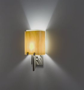 WPT Design-Dessy1/8-D-RB/TF-Dessy 1/8 - One Light Wall Sconce  Front Rootbeer/Back Toffee Stainless Steel Finish