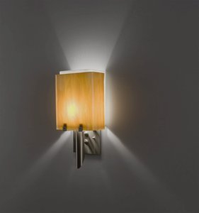 WPT Design-Dessy1/8-D-TF/WH-Dessy 1/8 - One Light Wall Sconce  Front Toffee/Back White Stainless Steel Finish