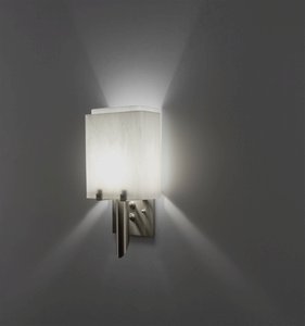WPT Design-Dessy1/8-D-WH/WH-Dessy 1/8 - One Light Wall Sconce  Front White/Back White Stainless Steel Finish
