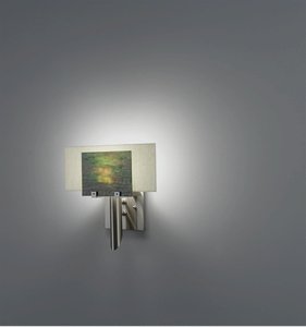 WPT Design-Dessy1-MD/FLSN-Dessy 1 - One Light Wall Sconce Stainless Steel Front Meadow/Flat Back Snow Stainless Steel Finish