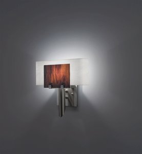 WPT Design-Dessy1-RB/CVWH-Dessy 1 - One Light Wall Sconce Stainless Steel Front Rootbeer/Curved Back Whi Stainless Steel Finish