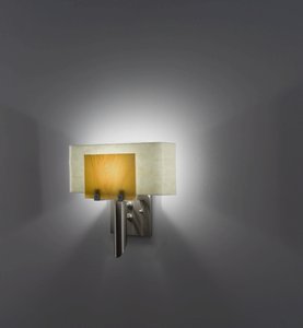 WPT Design-Dessy1-TF/CVSN-Dessy 1 - One Light Wall Sconce Stainless Steel Front Toffee/Curved Back Snow Stainless Steel Finish