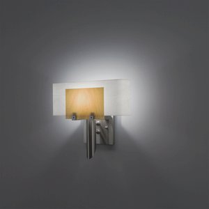 WPT Design-Dessy1-TF/CVWH-Dessy 1 - One Light Wall Sconce Stainless Steel Front Toffee/Curved Back White Stainless Steel Finish