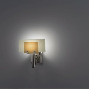 WPT Design-Dessy1-TF/FLSN-Dessy 1 - One Light Wall Sconce Stainless Steel Front Toffee/Flat Back Snow Stainless Steel Finish