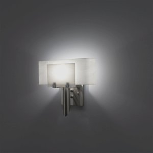 WPT Design-Dessy1-WR/FLWH-Dessy 1 - One Light Wall Sconce  Wired Rose/Flat Back White Stainless Steel Finish