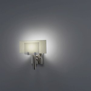 WPT Design-Dessy1-WH/FLSN-Dessy 1 - One Light Wall Sconce  Front White/Flat Back Snow Stainless Steel Finish