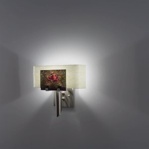 WPT Design-Dessy1-WR/CVSN-Dessy 1 - One Light Wall Sconce  Wired Rose/Curved Back Snow Stainless Steel Finish