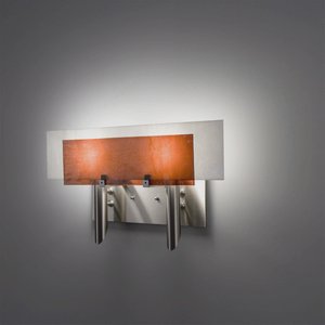 WPT Design-Dessy2-WR/FLWH-Dessy 2 - Two Light Wall Sconce Stainless Steel Wired Rose/Flat Back White Stainless Steel Finish